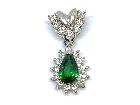PT900 トップ グリーンガーネット 0.78ct  ダイヤ 0.25ct/0.15ct 3.3gの詳細ページを開く