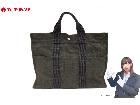 エルメス エールライン MM トートバッグハンドバッグ ファスナー開閉 ボタン カバン グレー×ブラの詳細ページを開く