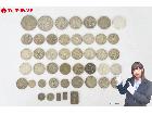 50銭 20銭 一朱銀 一分銀 等 銀貨 45枚 総重量:約243.6g まとめてセットの詳細ページを開く