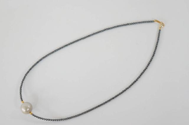 パール 真珠 留め具K18 総重量:約8.5g ネックレス アクセサリー