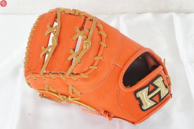 ハイゴールド 一般軟式 外野手用 左利き オレンジ ハイゴールド 一般軟式 外野手用 左利き オレンジ 野球グローブ