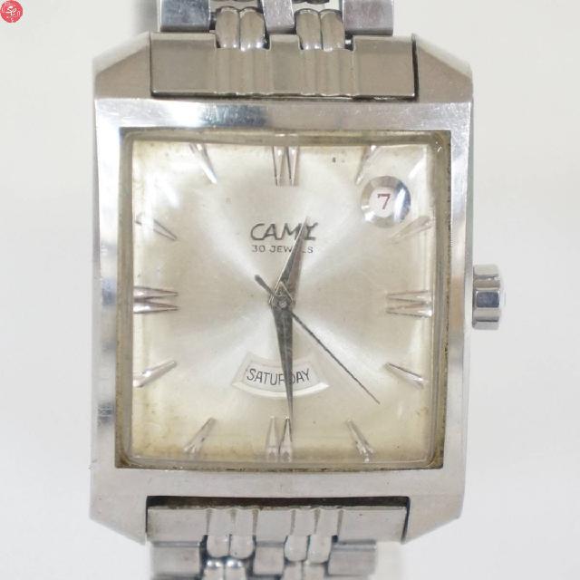 CAMY キャミー 30石 デイデイト メダリオン スクエア 自動巻き 腕時計