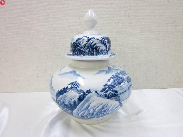 藤井錦彩 有田焼 壺 花瓶 縦約40cm 口径約12cm 総重量約4.2kg