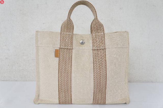 HERMES エルメス ニューフールトゥ キャンバス ベージュ系