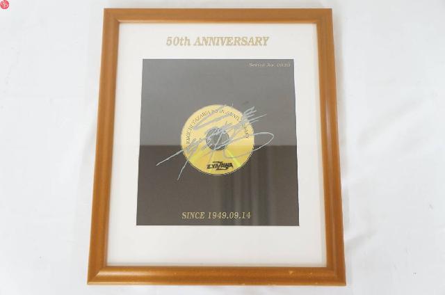 矢沢永吉 50th ANNIVERSARY 50周年記念 CD ゴールドディスク 額/サイン入り シ