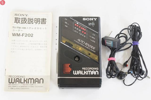 SONYソニー WM-F202 WALKMAN カセットウォークマン 取説 マイク