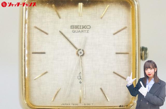 SEIKO セイコー 7830-5160 14K 総重量:約52g スクエア クォーツ