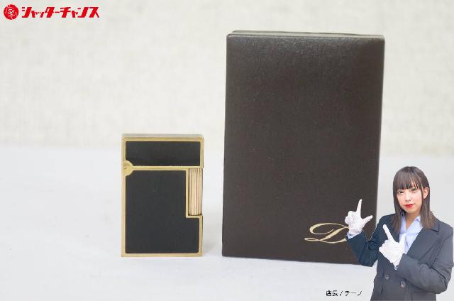  S.T.Dupont デュポン 漆 ブラック×ゴールド ガスライター 箱付き