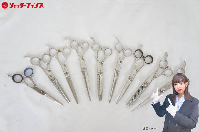 武芸 光 活 等 理容鋏 9点 まとめてセット ハサミ シザー 理容