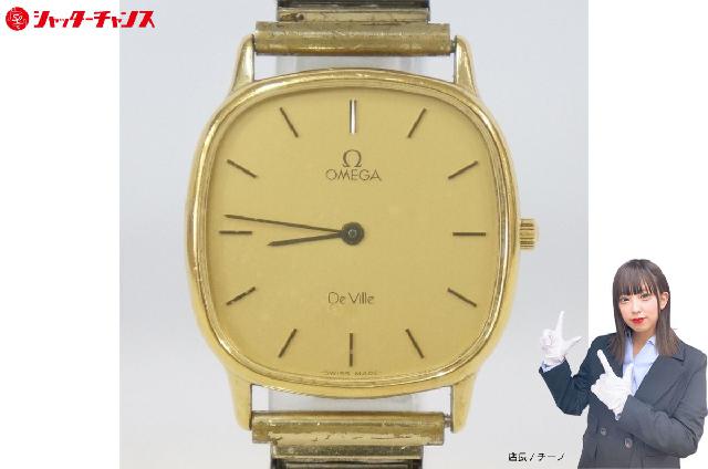 電池交換済 稼働品 OMEGA オメガ De Ville デビル スクエア ゴールド 