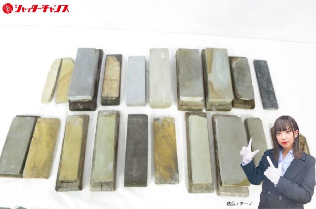 天然砥石 他 砥石 約21個 総重量:約16.5kg まとめてセット 理容 床屋 大工道具