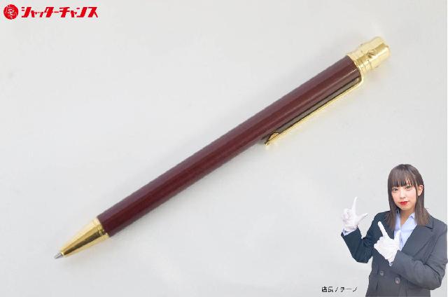 Cartier カルティエ サントス ロゴ ボルドー ゴールド ボールペン 筆記 