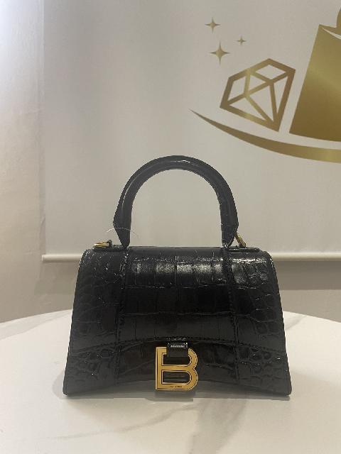 バレンシアガ XS クロコ型押し 2wayハンドバッグ
