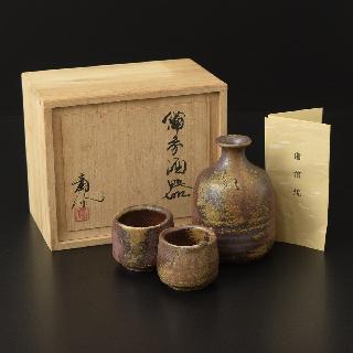 愛媛/南予 買取 売り切り品！〉備前焼 陶光造 龍摘み 宝瓶/急須 共箱【