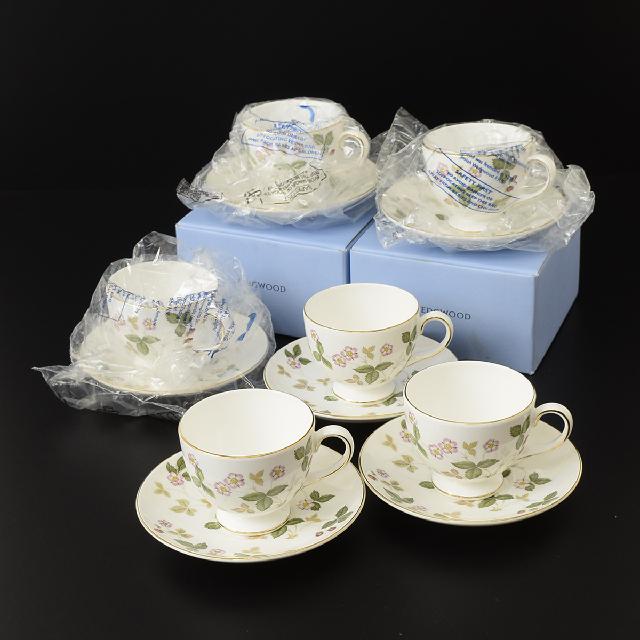 WEDGWOOD ウェッジウッド コーヒー カップ&ソーサー 6客 ワイルドストロベリー【西宮市】 （ ガラス製品）の買取価格  （ID:694881）｜おいくら