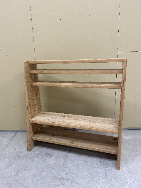 無垢材　収納棚　ラック