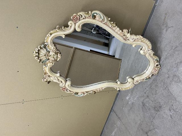 エンジェル　ウォールミラー　ロココ　壁掛け