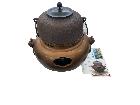 高橋敬典 作 唐銅 鬼面風炉 茶釜 金沢区マ…