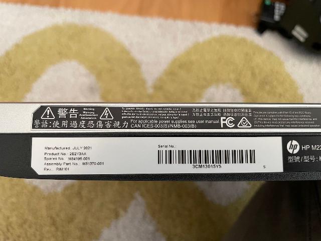 【美品/動作確認済み】ｈｐ 薄型モニター M２２ｆ HP モニター M22F 21.5インチ フルHD 非光沢IPSパネル 薄型 （ モニタ