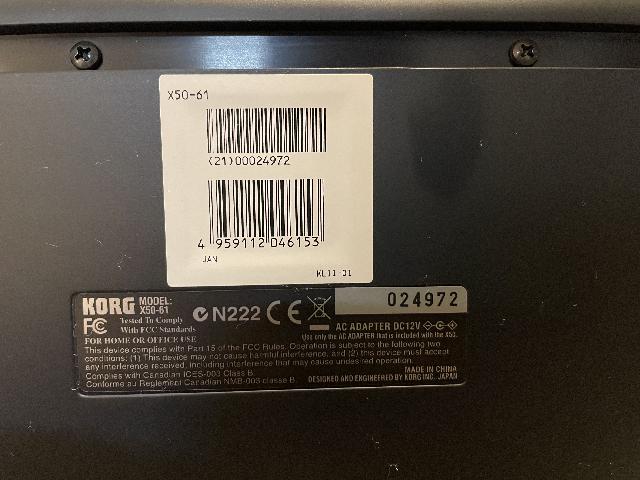 KORG コルグ X50-61 シンセサイザー 61鍵盤