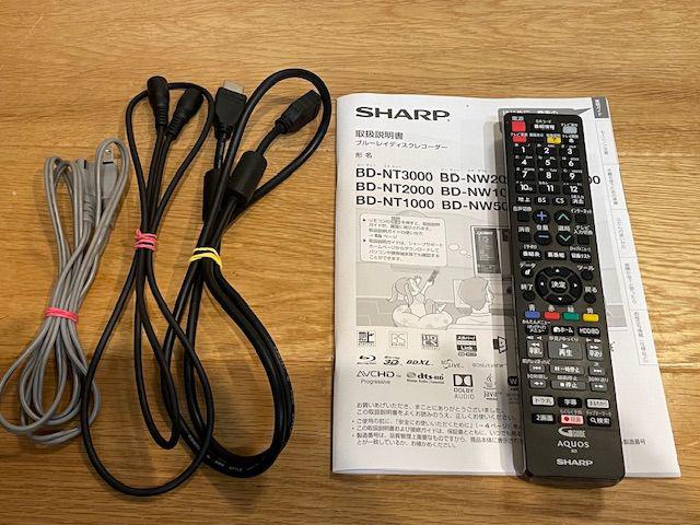 SHARP ブルーレイレコーダー BD-NT1000 3番組同時録画 1TB