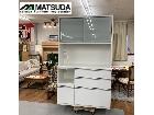 松田家具 キッチンボード 食器棚 ソフトクローズ搭載 モイス付 幅117cm USEDの詳細ページを開く