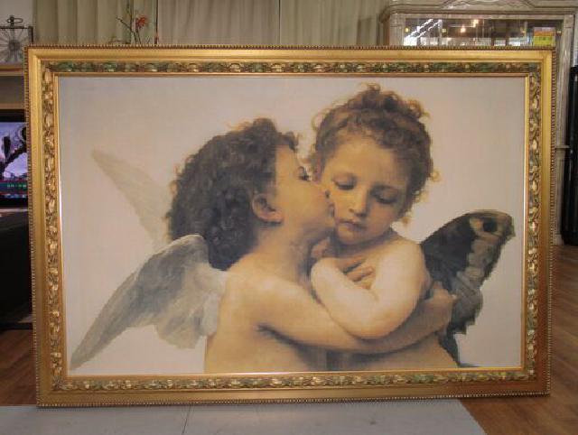 イタリア製 布プリントアムールとプシュケ ファーストキス