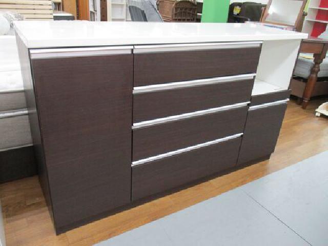 NITORI キッチンカウンター、レンジボード、ブラウン
