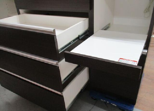 NITORI キッチンカウンター、レンジボード、ブラウン