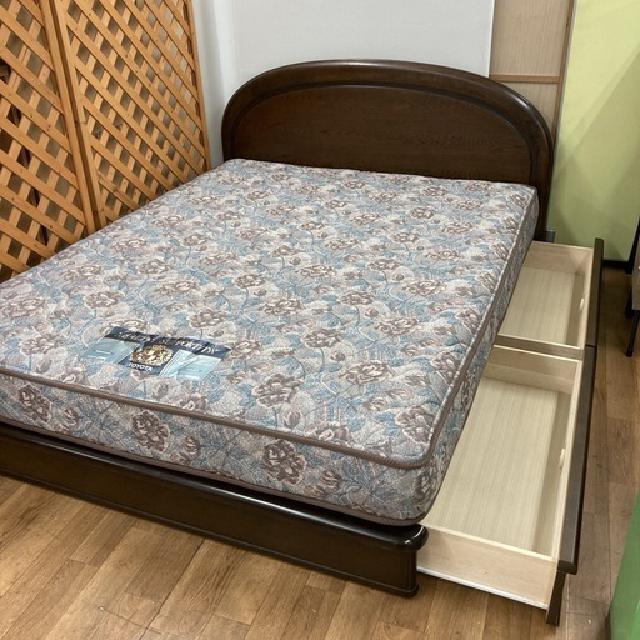  アイシン精機 TOYOTA ワイドダブルベッド 引き出し付 幅155cm USED 綺麗