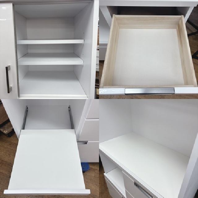 大川家具 ノダ工芸 キッチンボード 食器棚 オーサム90オープン 