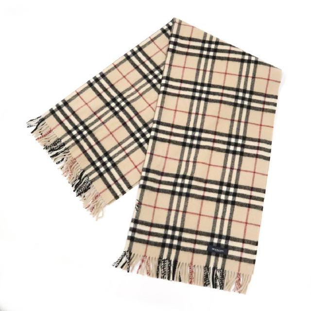 Burberrys チェック柄マフラー ウール100% BURBERRY バーバリー ウール100％ チェック柄 マフラー ストール