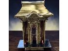 仏壇 仏具 厨子 厨子型 明治 白井秋信製 金仏壇 金箔