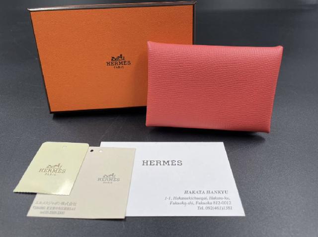 エルメス HERMES カルヴィ ヴォーエプソン カードケース C刻印