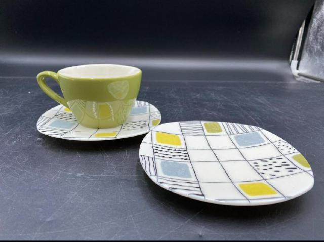 THE CONRAN SHOP コーヒーカップ&ソーサー CHEQUEARS