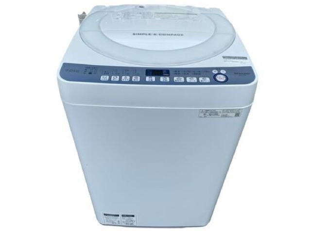 SHARP 全自動洗濯機 7kg 2019年製 ES-T711-W 風乾燥付き シャープ ES-T711-W 全自動洗濯機 (洗濯7.0kg) ホワイト