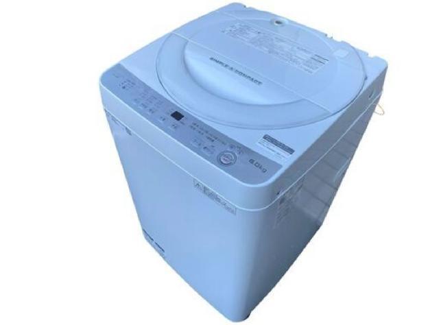 SHARP ES-GE6B 洗濯機本体 お譲りします SHARP 全自動電気洗濯機 ES-GE6B-W 動作確認済み 2018年製