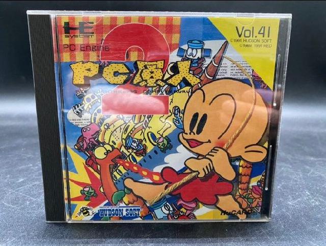 【レトロゲーム】PCエンジン PC原人HuCARDカード