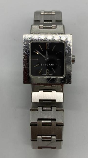 ブルガリ（BVLGARI） 腕時計 レディース ステンレススクエア 黒文字盤