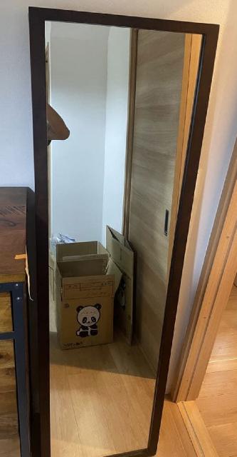 木製フレーム 全身姿見 スタンドミラー ブラウン （ その他家具）の