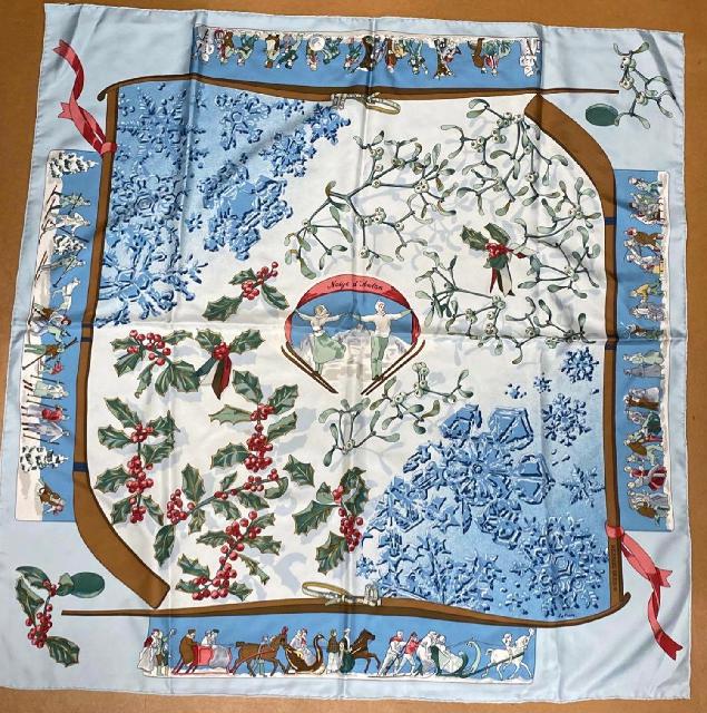 エルメス カレ90 'Neige d'Antan'（去年の雪）スカーフ （ エルメス