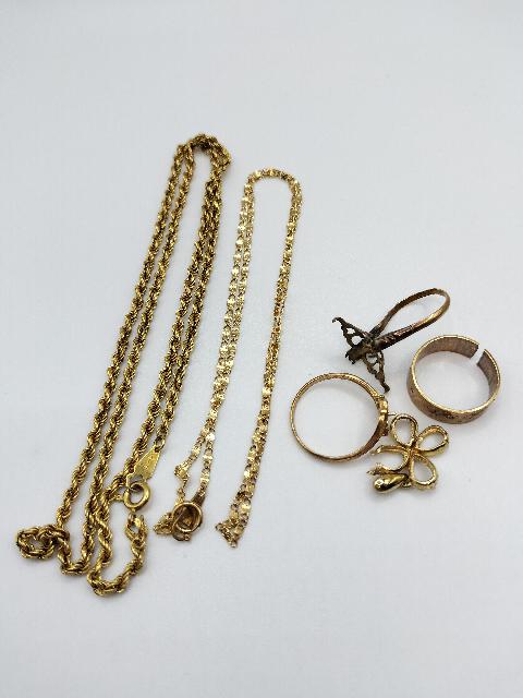 K18金ネックレス、壊れた指輪