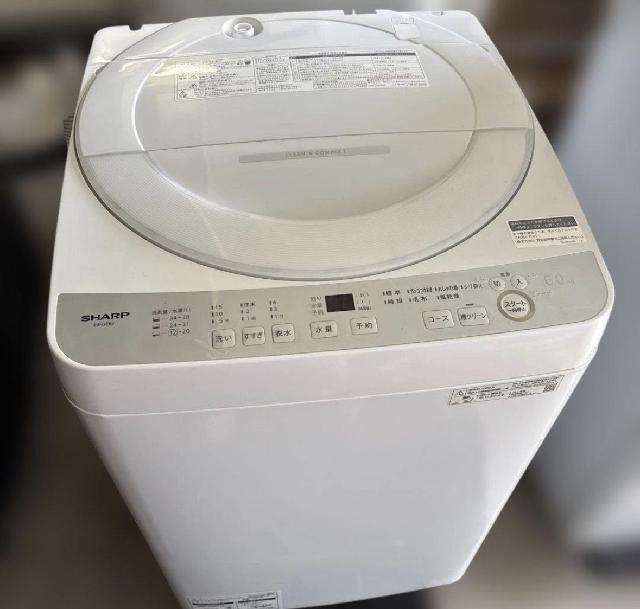 超美品　【SHARP】洗濯機 ES-GE6JJ 2025年製 神戸市西区で 【SHARP】洗濯機 ES-GE6JJ 2025年製 出張買取 （ 洗濯機