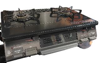 GM777【2021年製・中古美品】都市ガス KG34NBKR 黒 リンナイ 幅