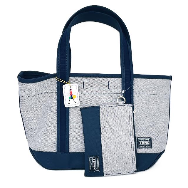 PORTER　トートバッグ　ボーイフレンド　シャンブレー　ネイビー