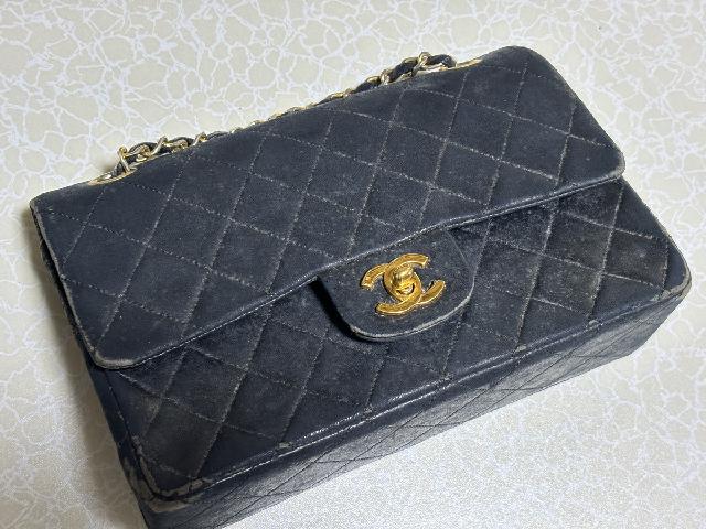 CHANEL マトラッセ Wフラップチェーンショルダーバッグ