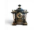 CITIZEN リズムクォーツ 置時計 アンティーク調 振り子時計 ブラック×ゴールドの詳細ページを開く