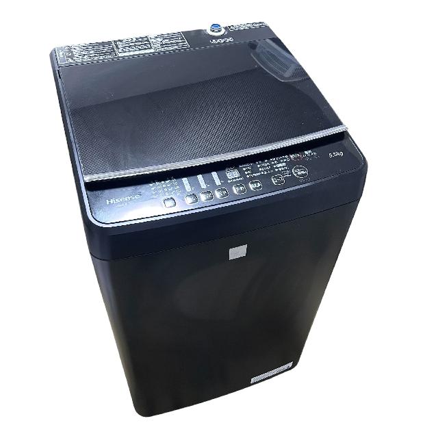 Hisense 全自動電気洗濯機 HW-G55E7KK 5.5kg （ 洗濯機・ドラム洗濯機