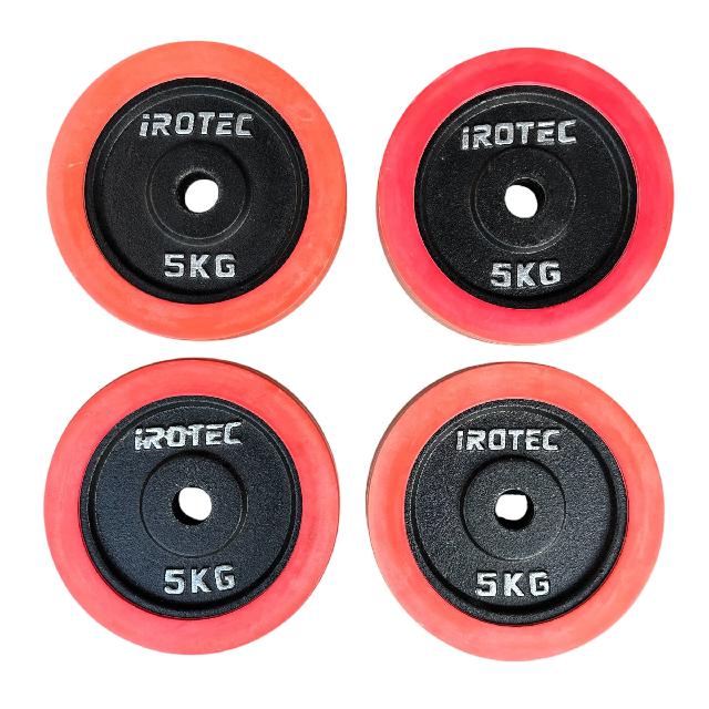 IROTEC ダンベルプレート 5kg 4枚セット （ トレーニング・健康器具