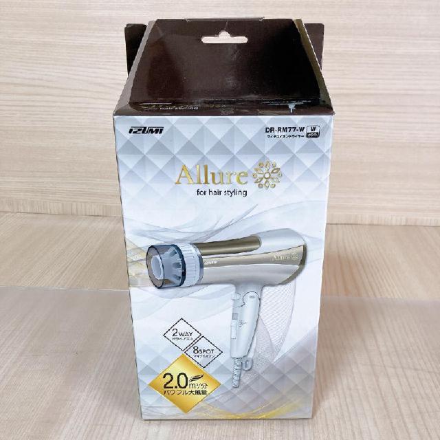 イズミ IZUMI マイナスイオンヘアードライヤー DR-RM77 ホワイト